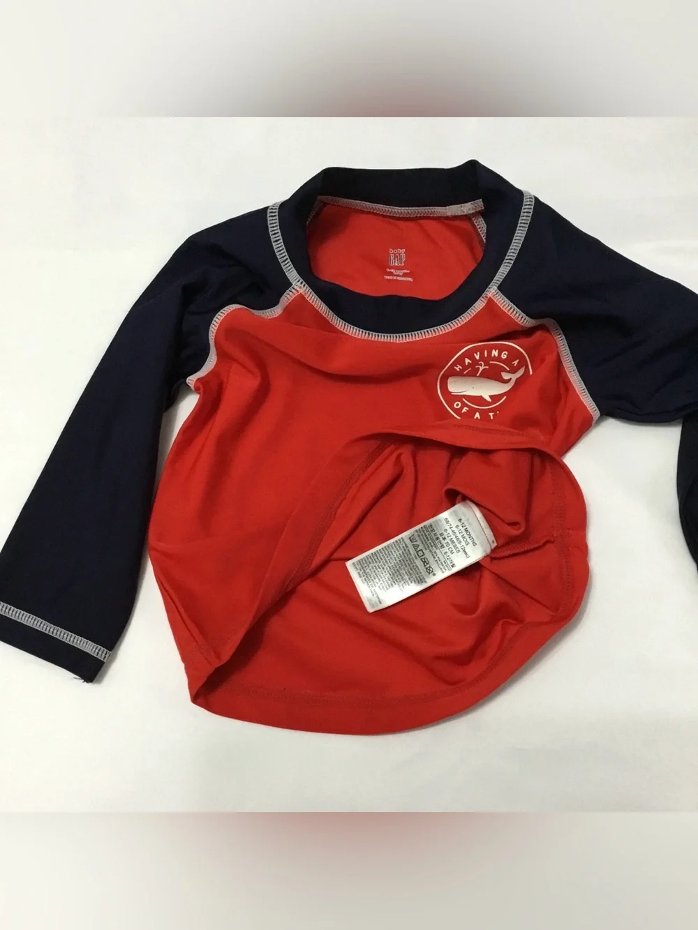 GAP Red & Navy Long-Sleeve Rashguard Set with Tie-Dye Hat - K120